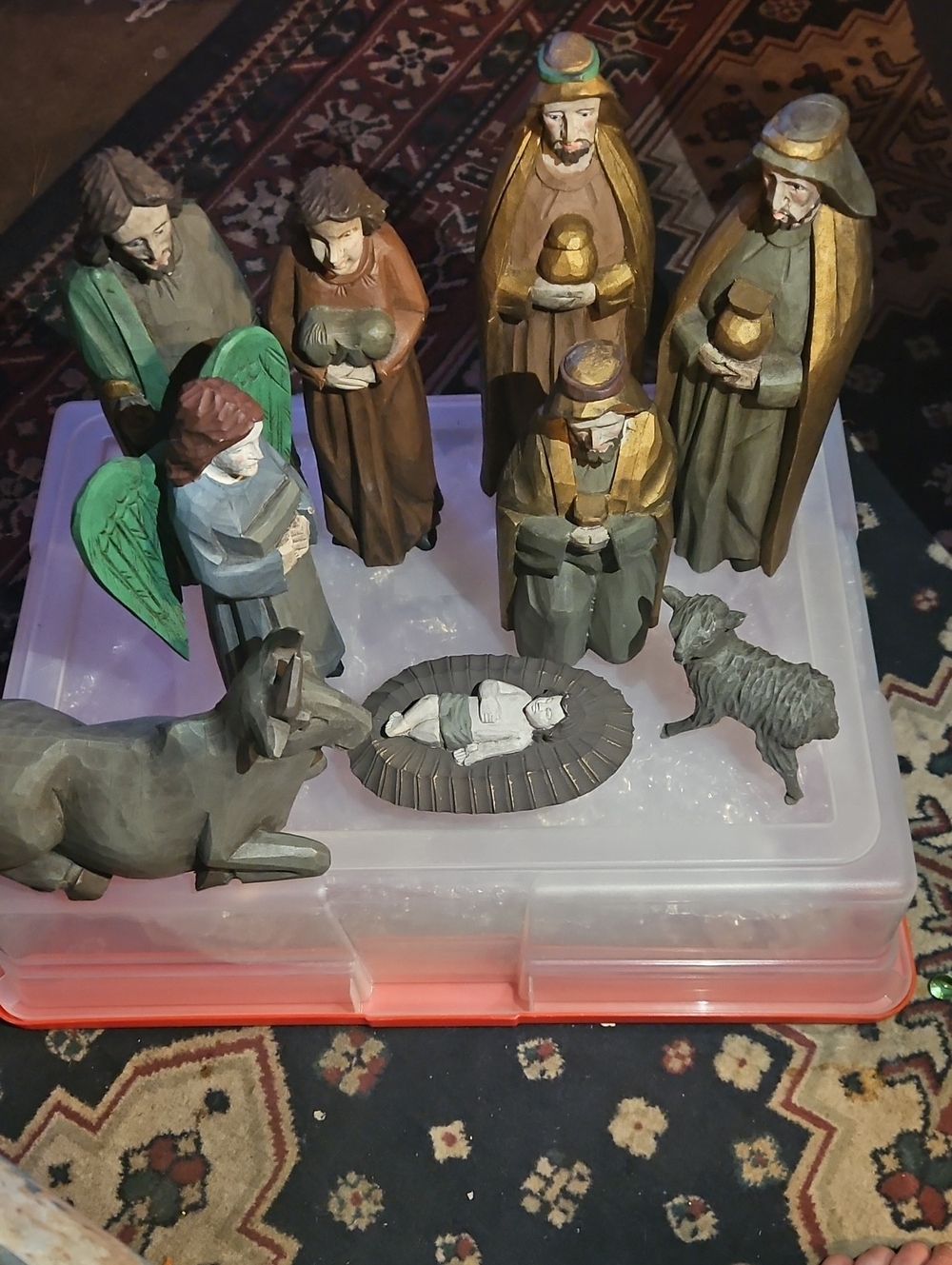 Hand Carved - Hand Painted Nativity Set